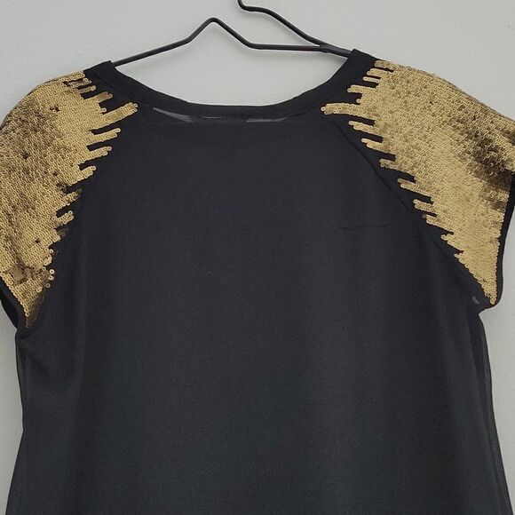 FUN & FLIRT shoulder beaded everning Top  - Picture 7 of 11